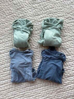 [0-3] 4x Kyte Baby Zip-Up Footie Pajamas Onesie (short)